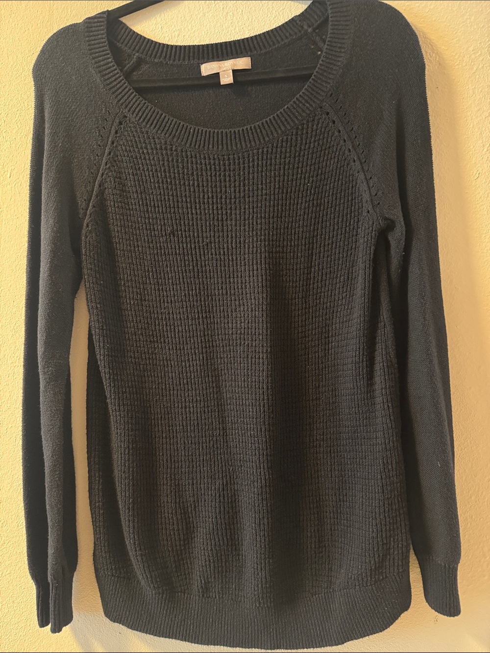 Banana Republic Black Crewneck Sweater Top